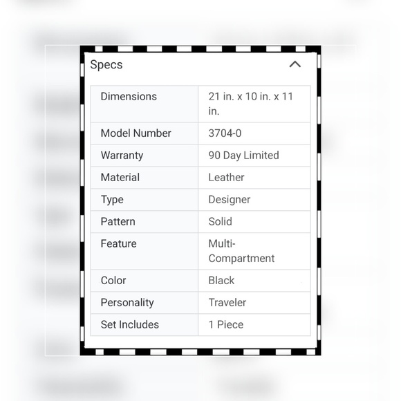 Bag - Leather ***NEW - Picture 3 of 4